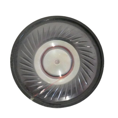 Telex black loudspeaker driver on a white background